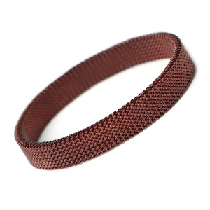 <span class=keywords><strong>Bracelet</strong></span> à ressort en acier inoxydable, bijou fait à la main, <span class=keywords><strong>maille</strong></span> élastique Flexible, extensible, 6mm - Product Image 3