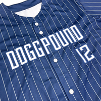 Vêtements de sport à rayures personnalisés chemises de baseball quantité minimale de commande bas séchage rapide respirant maillots de baseball pour hommes techniques imprimées bas quantité minimale de commande les jeunes