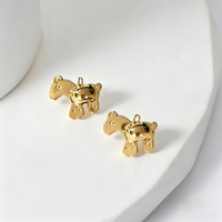 Pendentif Animal en Laiton Plaqué Or de Haute Qualité, Breloques Mignonnes pour Femmes Adultes, Idéal pour la Fabrication de Bijoux et Colliers DIY – Vente Chaude