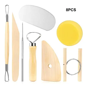 BOMEIJIA Hot Sale 8PCS Pottery & Clay Tools Kit, Specially Designed for Clay Modeling, Sculpting, Model Carving