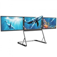 Moniteur portable triple écran 15,6 pouces FactoryDirect, IPS 300 nits, écran 100 % sRGB