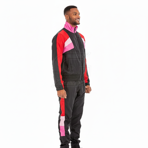 Ensemble coupe-vent streetwear : veste et pantalon de survêtement à col rond, ensemble jogging, pull coupe-vent, survêtement en nylon pour homme OEM - Product Image 1
