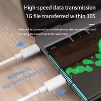 Câble de charge ultra-rapide PD60W pour iPhone 15, Type-C vers Type-C, écologique, en cuivre pur, TPE, avec options 1M/2M