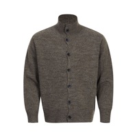 Herren Rollkragen-Strickjacke Vintage Knopfleiste Gestrickter Pullover Weiche Acryl-Nylon-Mischung Warme Herbst-Winter-Strickware