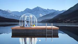 Estilo de lujo cúpula transparente casa <span class=keywords><strong>para</strong></span> Glamping Carpa/terraza/Hotel/estrella de la noche. - Product Image 4