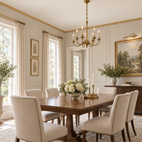 Moulure décorative d'angle de plafond Banruo Slim Antique Gold PS pour villas et hôtels