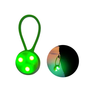 High Quality Wholesale Outdoor Colorful Glowing Puppy Anti Lost Night Walking Safety Dog Flashing Tag Silicone Led Pet Pendant