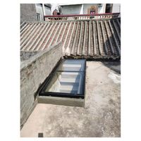 Fenêtre de toit fixe de haute qualité en verre trempé double vitrage pour villa