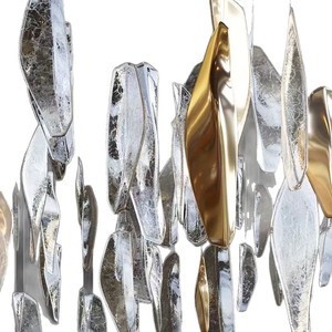 Lámpara de Araña LED con Diseño de Hoja de Cristal para Vestíbulo de Hotel, Lámparas Personalizadas de Fácil Instalación con 2 Años de Garantía para Salón de Banquetes de Villa - Product Image 5