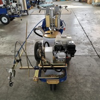 Machine de marquage routier à pulvérisation de peinture à froid, type à piston, entraînement par ligne de transport, haute précision, moteur 5,5 CV, garantie 1 an