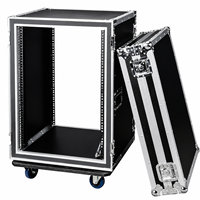 GEHUA Armoire audio aviation à deux portes 10U 12U 14U 16U 18U 20U pour amplificateur de puissance et console de mixage, mallette à outils antichoc