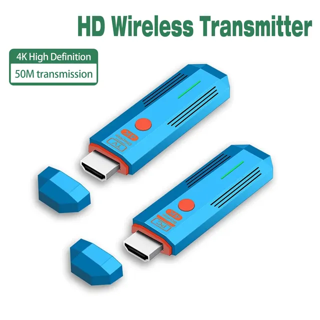 4K Wireless Video Transmitter Receiver HDMI-Compatible Extender Kit TV Stick Dongle Adapter for PC Camera Laptop to Monitor TV