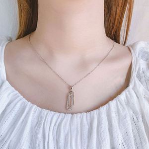 Collier pendentif en argent sterling 925, design romantique tendance, diamant étincelant, bijoux fins pour femmes, cadeau de mariage - Product Image 5