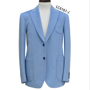 Costume d'affaires classique pour homme, 2 pièces, sur mesure, coupe ajustée, grande taille, tissu en laine plissé respirant, simple boutonnage - Product Image 1