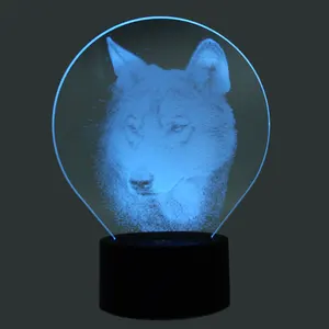 Custom Small Lighting Base Creative Anime Art Touch Gift Decorative Acrylic Lamp Kid Baby LED illusion 3d Night Light