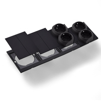 Interruptores y Enchufes de Pared WESA Ultrafinos con Botón Pulsador de 1/2/3 Vías, Enchufe Europeo de 1/2 Vía, Combinación Libre, Diseño Moderno de Lujo