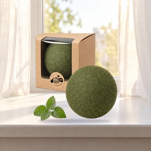 Pelota de juguete para gatos con hierba gatera, gigante de 10 cm, pelota interactiva para que los gatos jueguen y hagan ejercicio, venta al por mayor de juguetes para mascotas. - Product Image 5