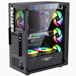 Lovingcool Vỏ máy tính để bàn màu đen Vỏ máy tính chơi game bằng lưới kính cường lực kính cường lực toàn bộ tháp ATX Mini ITX - Product Image 2