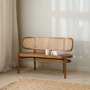 Tropical En Bois Massif Naturel <span class=keywords><strong>Rotin</strong></span> Intérieur Stand Restaurant Entrée Naturel <span class=keywords><strong>Rotin</strong></span> Banc Chaises - Product Image 6