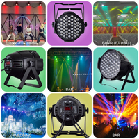 Projecteur LED Par Slim Professionnel 54x3W RGBW, Contrôle DMX512 7 Canaux, IP20, Angles de Lentille 15-35°, Boîtier en Alliage d'Aluminium, pour Église, Scène, Bar