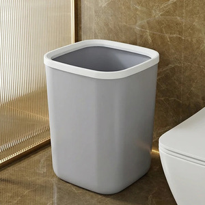 Rectangular Plastic Trash Can 10L Lidless Indoor Waste <b>Bin</b> for Living Room Kitchen Bathroom - Product Image 4