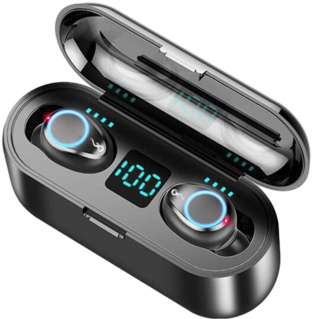 Upgraded F9 TWS In-Ear Headphones LCD Digital Display Noise Reduction Waterproof Wireless Earphone JL Chipset Battery Indicator