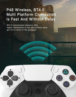 YLW Nuevo Control Inalámbrico Personalizado con Doble Vibración para Videojuegos y Gamepad para Juegos de PS4