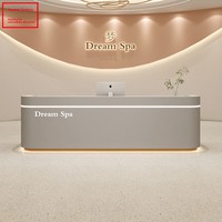 Bureau de réception minimaliste moderne en bois massif à hauteur réglable pour salons de beauté, cliniques esthétiques médicales, gestion de la peau