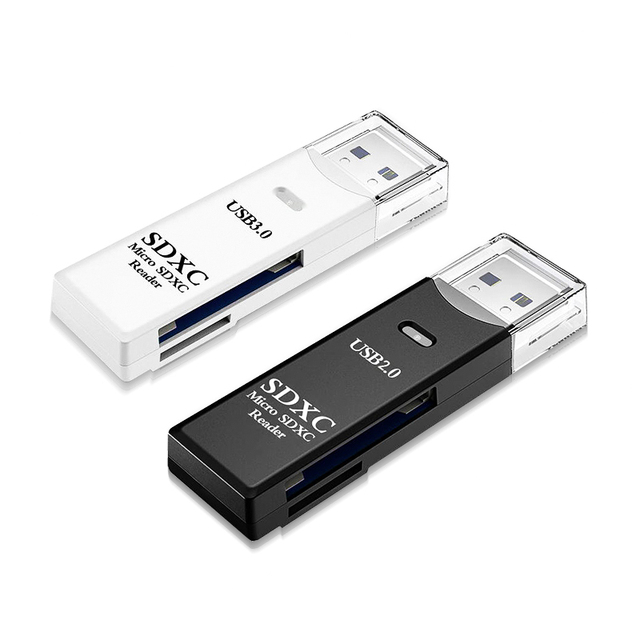 USB 3.0 SD Card Reader for PC, Micro SD Card to USB Adapter for Camera Memory Card Reader, Wansurs Card Reader for Laptop