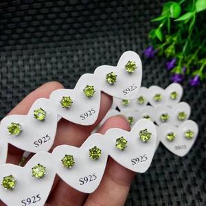 Серьги из натурального хрусталя с шестигранным 925 - Product Image 3