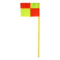 Drapeaux d'usine directement avec logo impression personnalisée 30*45cm drapeau d'angle de football de football personnalisé double face avec poteau en PVC blanc jaune