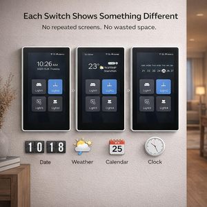 Interruptor de Luz Inteligente LANBON L10 con Pantalla LCD Grande, Iconos Personalizables, 1/2/3/4 Canales, WiFi 2.4GHz, Zigbee, Compatible con <span class=keywords><strong>Alexa</strong></span>/Google Home, Activación por Movimiento - Product Image 4