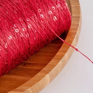 Fil <span class=keywords><strong>à</strong></span> <span class=keywords><strong>tricoter</strong></span> en polyester mercerisé et soie glacée d'été, 100g/pelote, 700m, avec sequins de 3mm, teint, <span class=keywords><strong>pour</strong></span> DIY, tissage <span class=keywords><strong>à</strong></span> <span class=keywords><strong>la</strong></span> <span class=keywords><strong>main</strong></span>, poupée en chiffon, vente en gros - Product Image 2