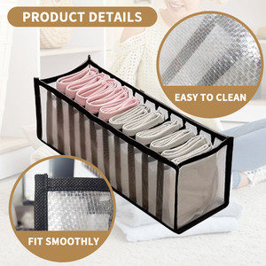 מתקפל מגירת ארון בגדים תחתונים מארגנים עבור צעיפים תחתונים גרביים חזייה-מחסן בגדים - Product Image 5