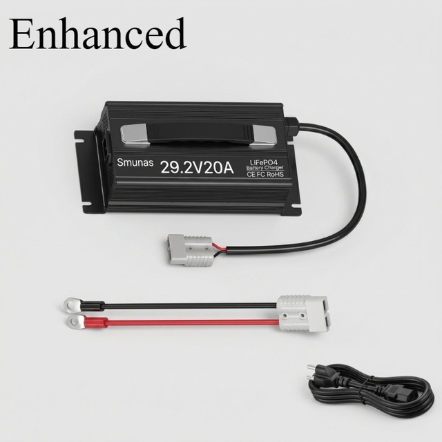 29.2V(24V) 20A LiFePO4 Battery Charger Fast Charging 0V Battery Activation High Efficiency for 24V 100AH 200AH LIPO Battery
