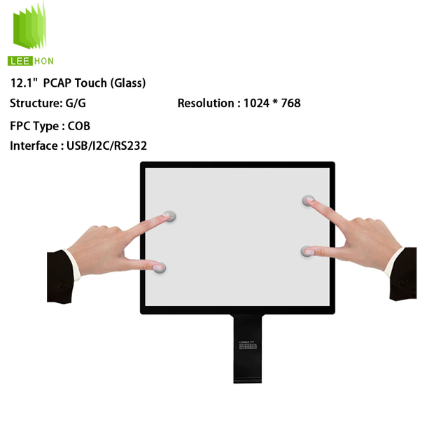 12.1" 1024*768 LCD CTP I²C/USB/RS232 Interface LH1043121 Industrial Embedded PCAP Capacitive Touch Panel 12.1 Inch Touch Screen