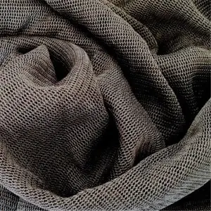 Chinese Black Color Thin Net Pure Silk Tulle Fabric Silk Mesh for Transparent Scarf Face Mask