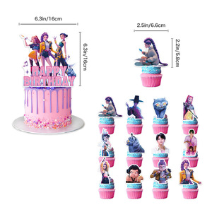 Kp0p coréen idole démon film chasseurs <span class=keywords><strong>joyeux</strong></span> <span class=keywords><strong>anniversaire</strong></span> bannière fournitures décorations ballons filles roses pour l'école salle de classe décor - Product Image 5