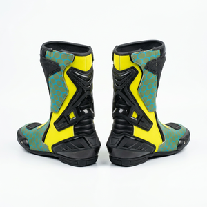 Botas de Motociclismo de Estilo Único y Súper Calidad, de Plástico PU, a Media Pantorrilla, Transpirables, Antideslizantes, Ligeras, para Todas las Estaciones - Product Image 3