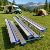 Tribune portable à 3 rangées, sièges de tribune portables pour l'intérieur et l'extérieur, tribune à 3 niveaux ACTGROUP