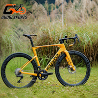 Vélo de course sur route en fibre de carbone GUSTO Professional, 12 vitesses, frein à disque électronique, jeu de roues en carbone de 50 mm intégré