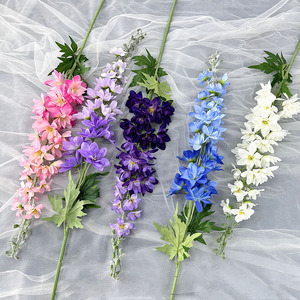 Fleurs artificielles Queyiyi en forme de queue d'hirondelle, en soie, blanches, roses, bleues, violettes, pour décoration de mariage et de la maison - Product Image 2