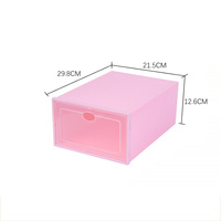 Boîte à chaussures en plastique épaissi, transparente, type coquille, pour présentation de chaussures
