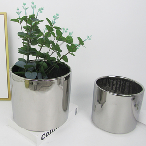 Bộ 3 chất lượng cao mạ điện trong nhà gốm trang trí nội thất Chậu hoa cho nhà và vườn trồng cây nhỏ ngoài trời - Product Image 5