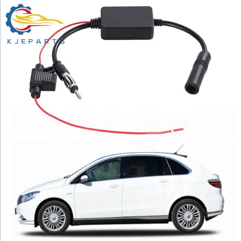 Antena automática conecta ao amplificador de sinal de rádio automotivo, antena de chumbo ou 12v