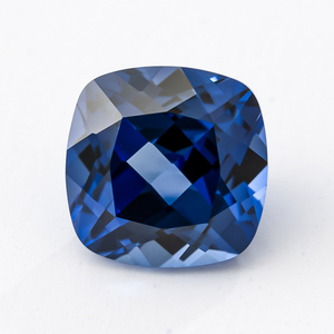 Saphir bleu cultivé en laboratoire Goldleaf Royal Blue, prix de gros, taille coussin de 4 mm à 10 mm, saphir bleu pour la fabrication de bijoux - Product Image 1