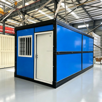 Maison conteneur modulaire pliable et portable, cabine préfabriquée individuelle avec porte et fenêtre pour jardin, bureau, stockage