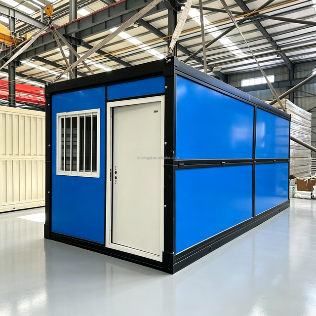 Portable Foldable Modular Container House, Prefab Single Cabin With Door Window for Backyard, Office, Storage