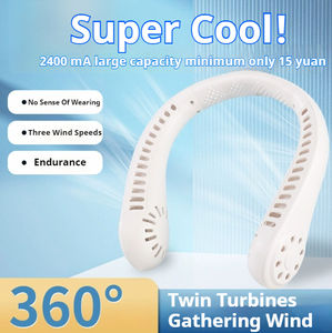 Ventilador de ángulo ajustable con batería Turbo Travel Handy Bladeless Endurance Cooling Ventilador plegable para exteriores recargable - Product Image 2