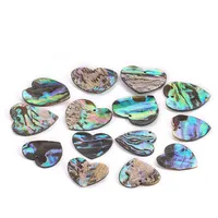 Taille personnalisée 20mm-55mm coquille d'ormeau naturel lisse pendentif à breloque doux coeur Paua perles de coquillage pour la fabrication de bijoux à bricoler soi-même